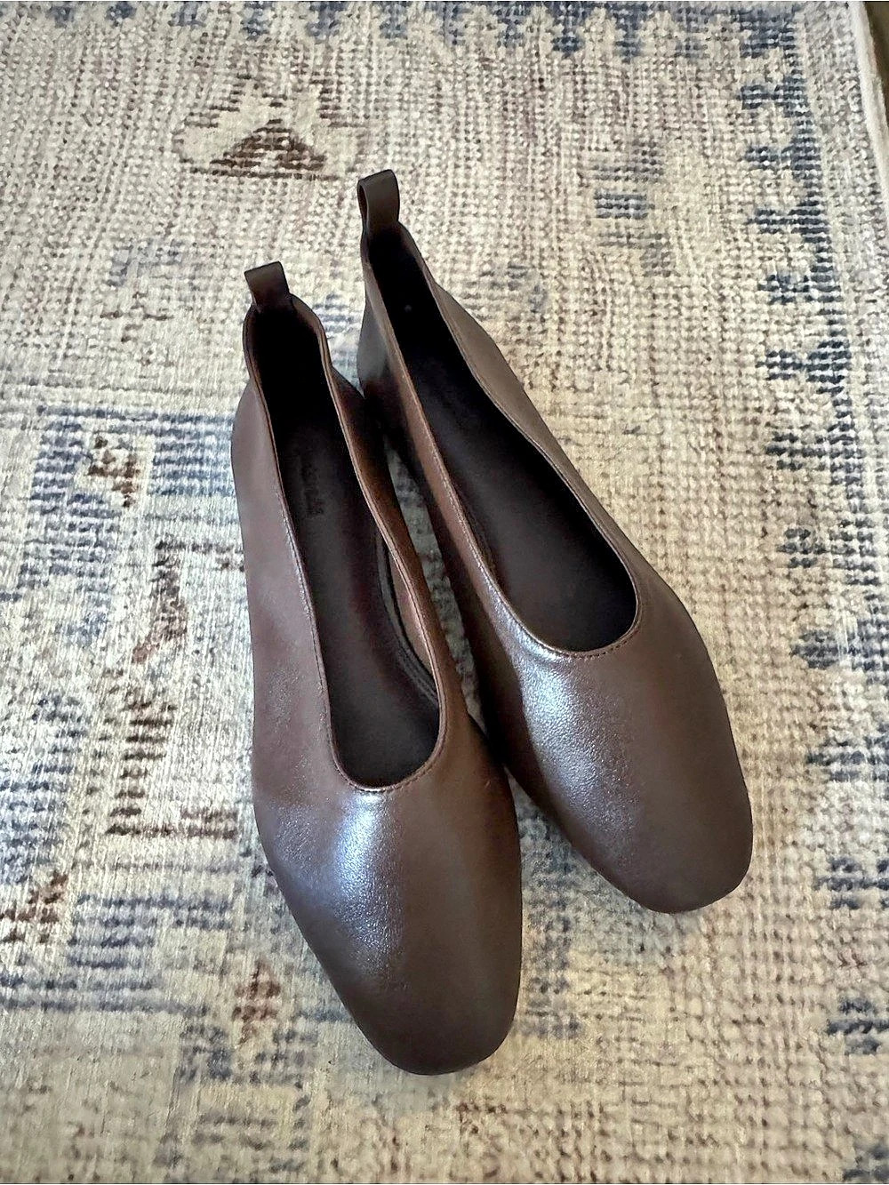 Madewell NWOB The Freja Glove Ballet Flat in Dark Coffee (brown)